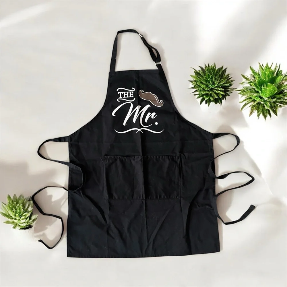 Bride & Groom Matching Apron Set “The Mr & The Mrs” Couples Kitchen Gift NWOT
